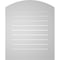 Ekena Millwork Arch Top Surface Mount PVC Gable Vent: Non-Functional, w/ 3-1/2"W x 1"P Standard Frame, 28"W x 32"H GVPAR28X3201SN - alternate 5